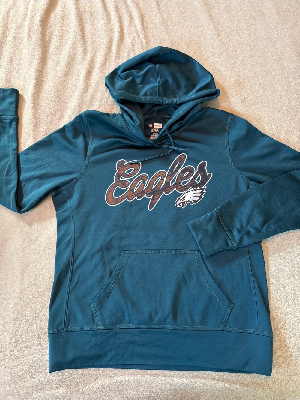 Womens NFL Team TX3 WarmTeal Eagles Crewneck Hoodie